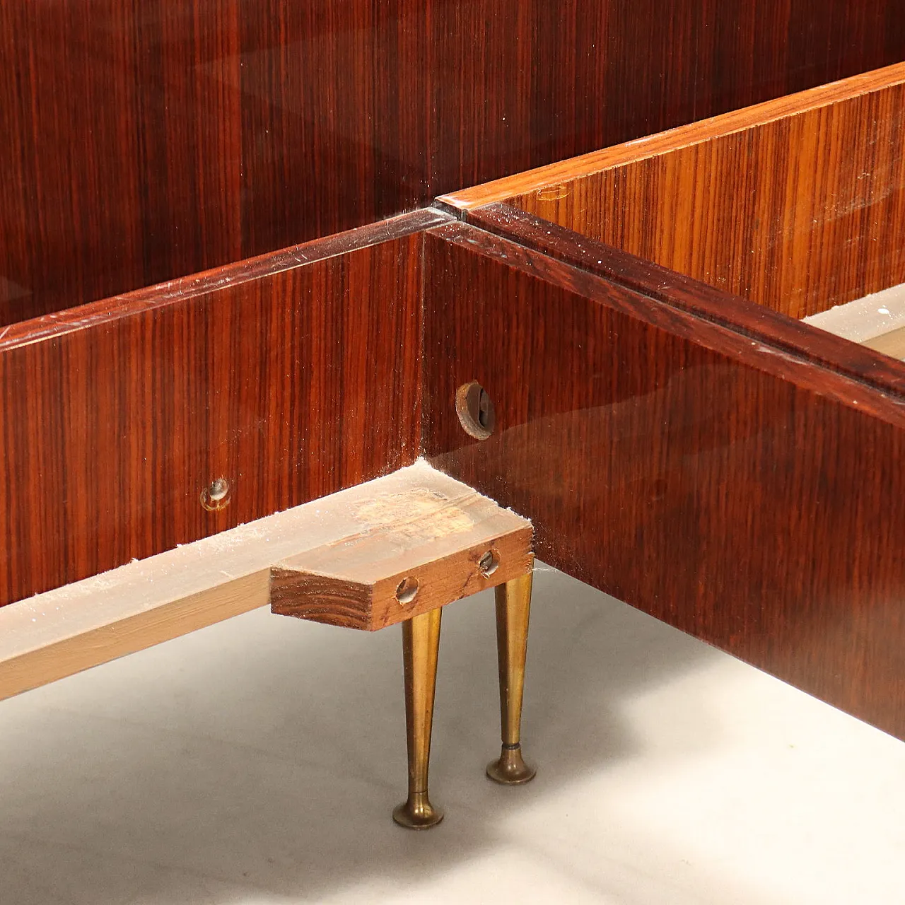 Double bed with bedside tables by Silvio Cavatorta, 1960s 9