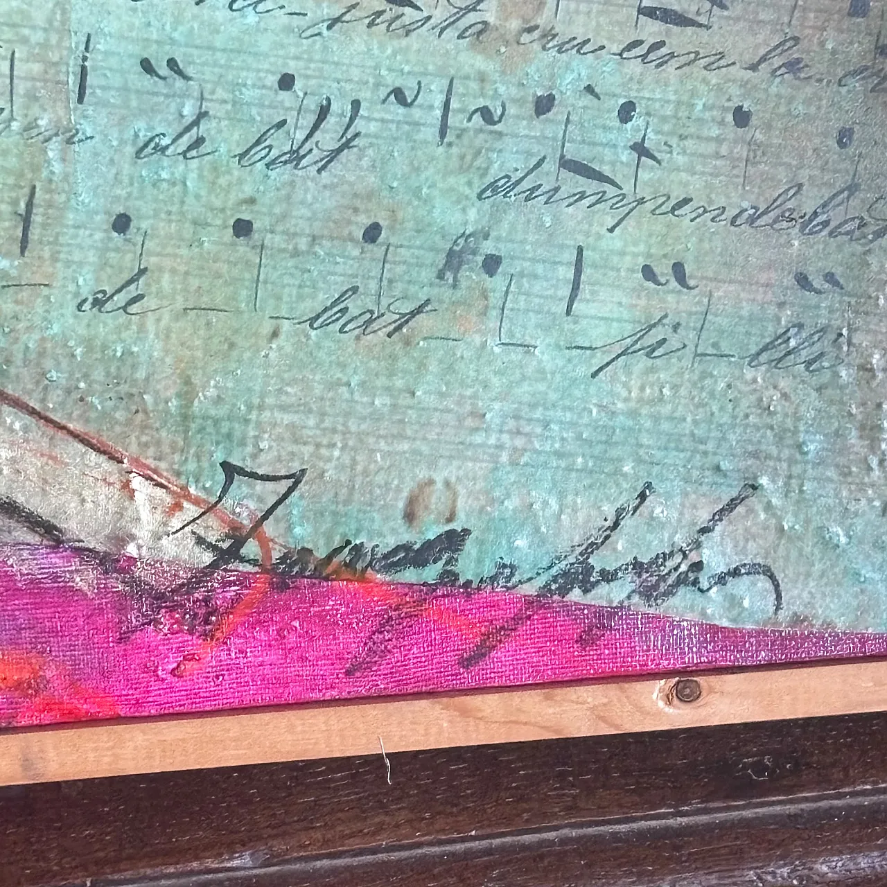 Painting G. Zaccagnino "Musical Variations" mixed media on canvas 2000 2