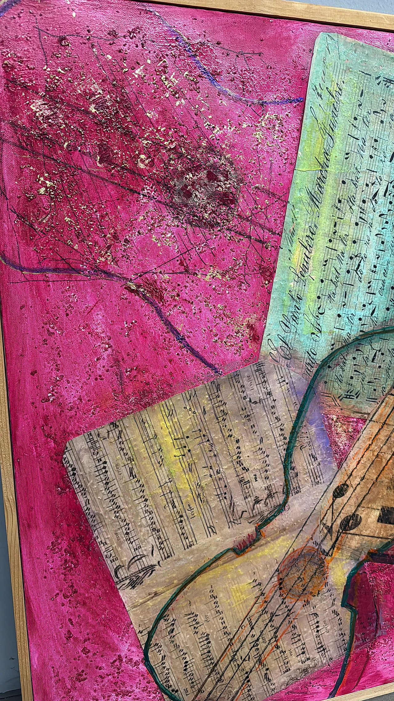 Painting G. Zaccagnino "Musical Variations" mixed media on canvas 2000 3