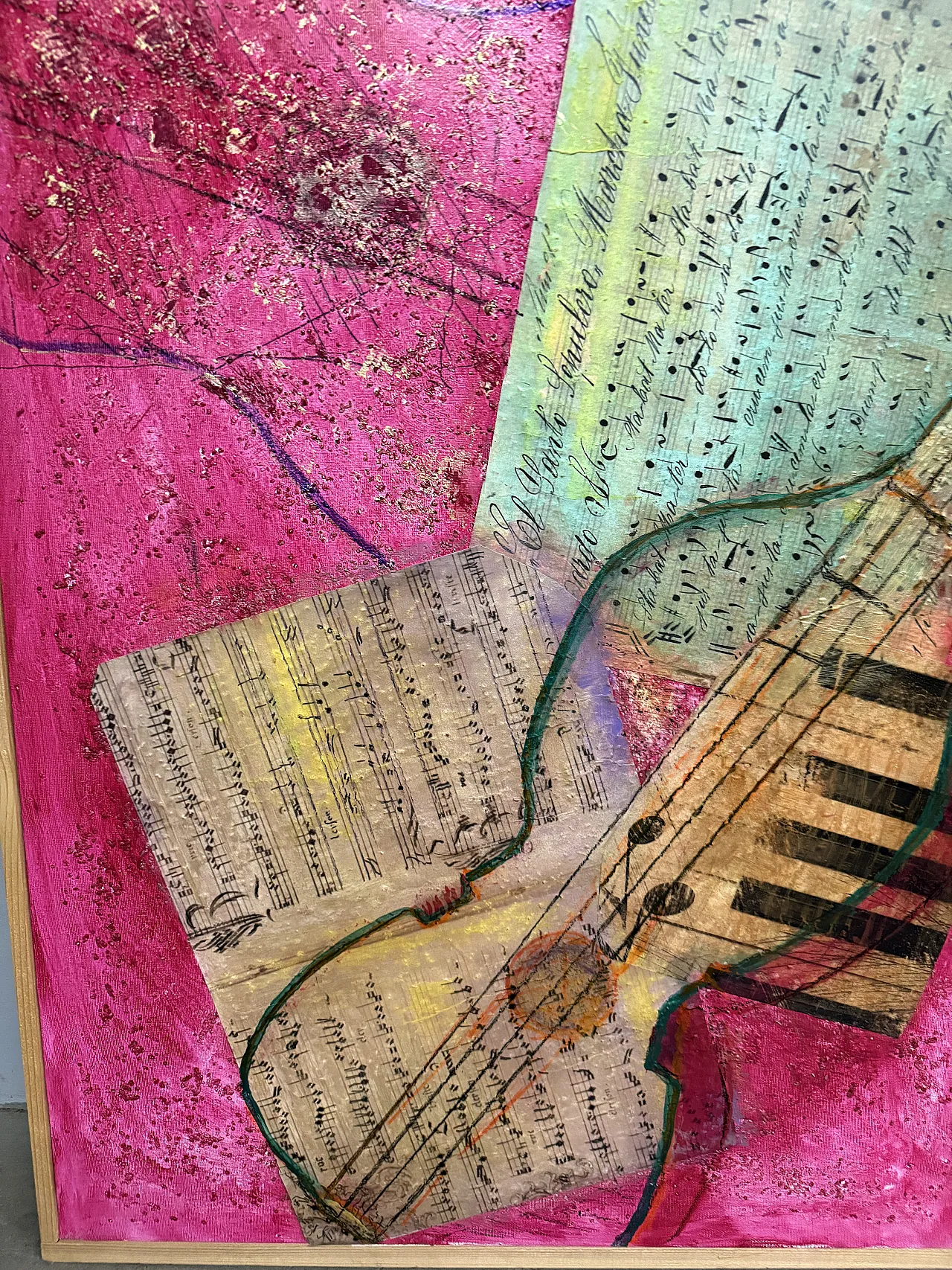 Painting G. Zaccagnino "Musical Variations" mixed media on canvas 2000 5