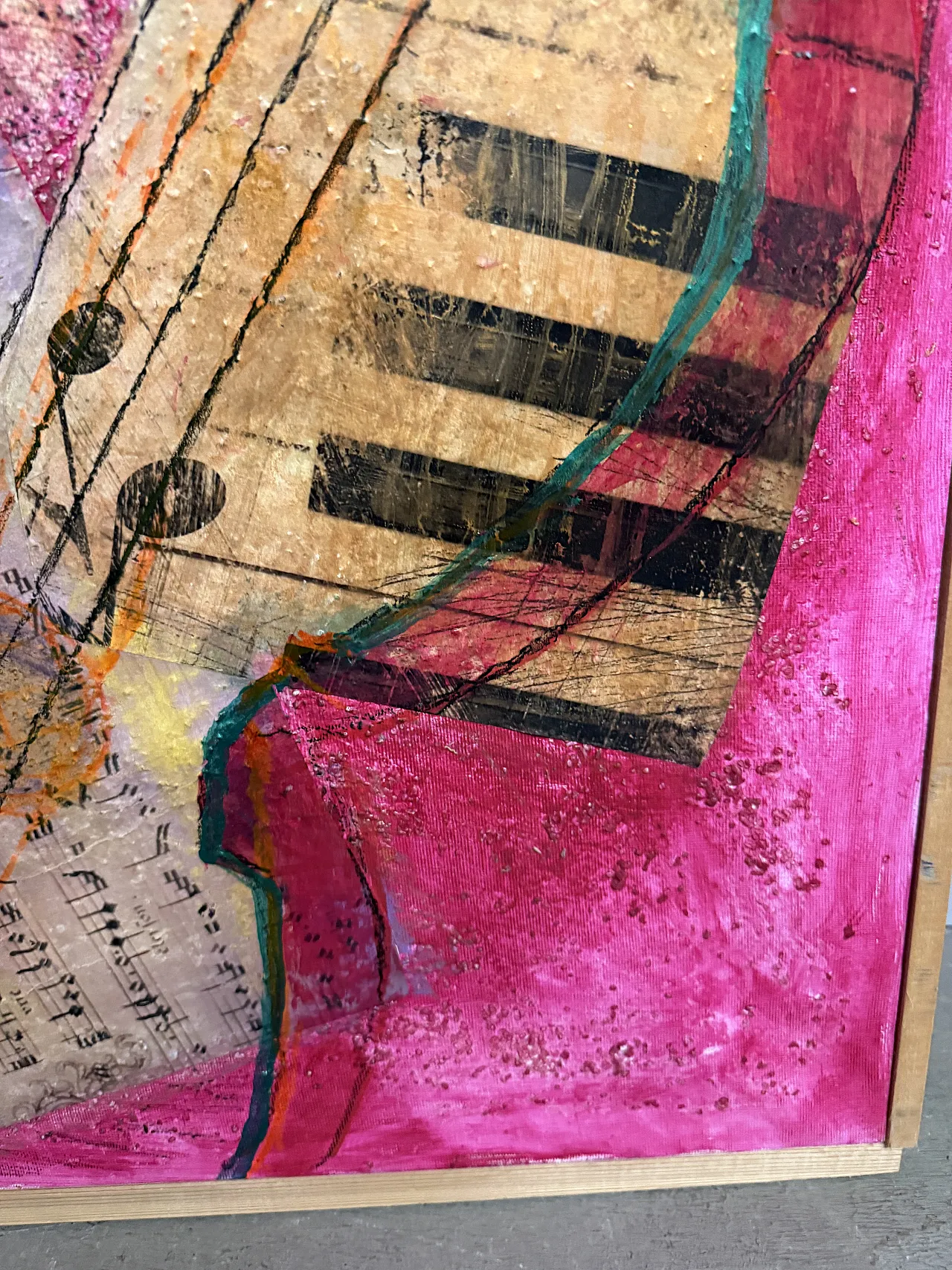 Painting G. Zaccagnino "Musical Variations" mixed media on canvas 2000 9