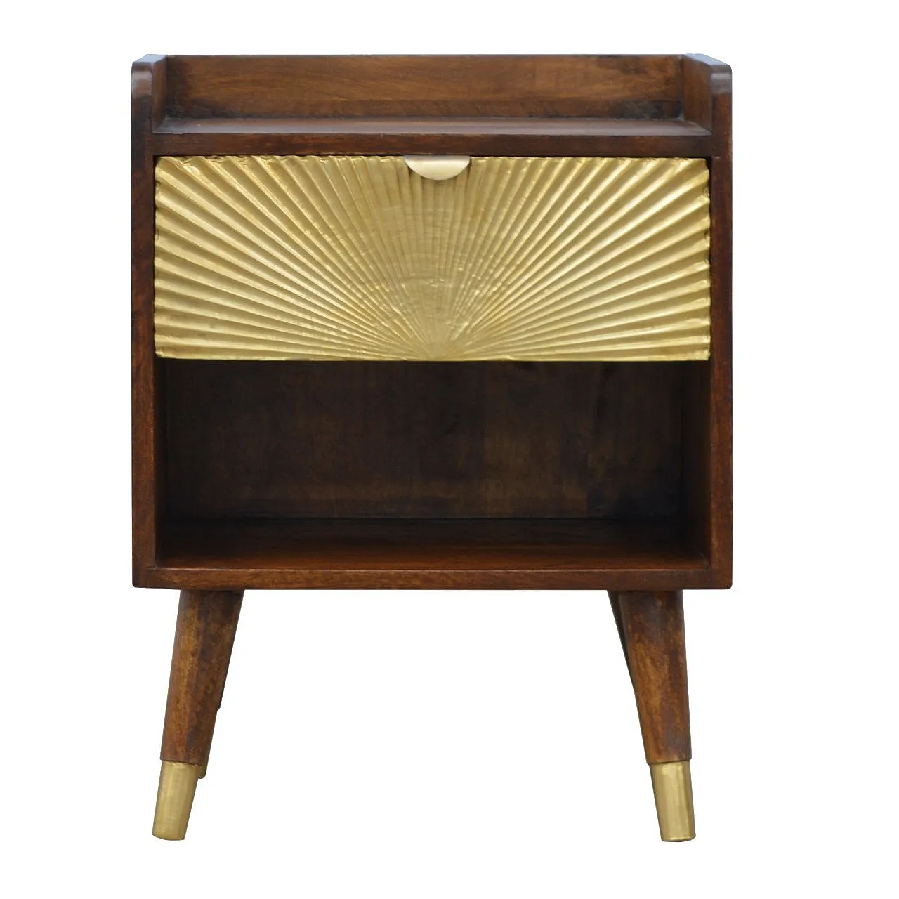 Manila gold one drawer bedside, 2000s 2