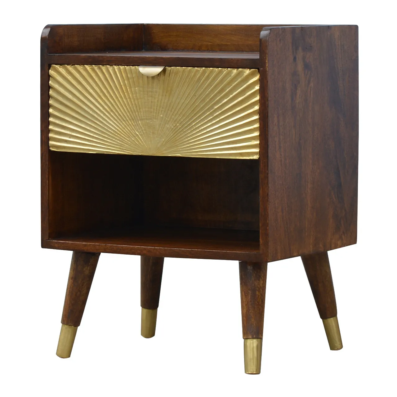 Manila gold one drawer bedside, 2000s 3