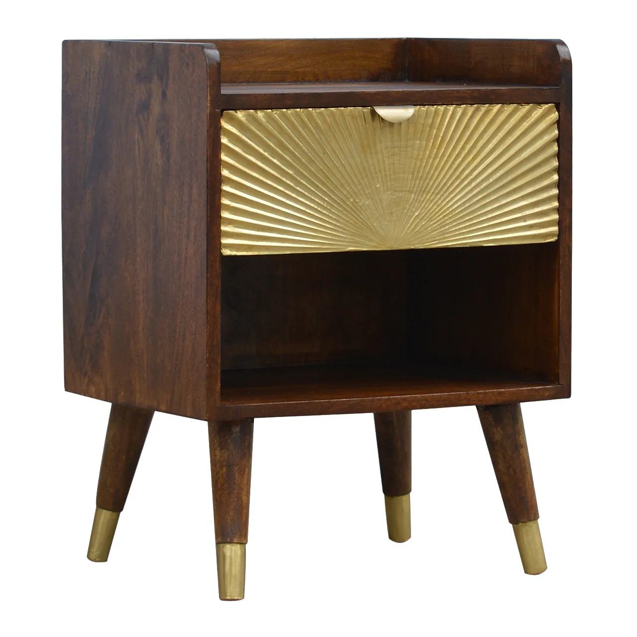 Manila gold one drawer bedside, 2000s 4