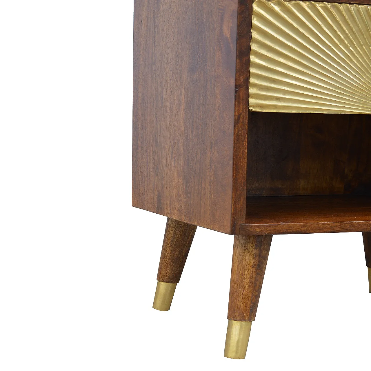Manila gold one drawer bedside, 2000s 7