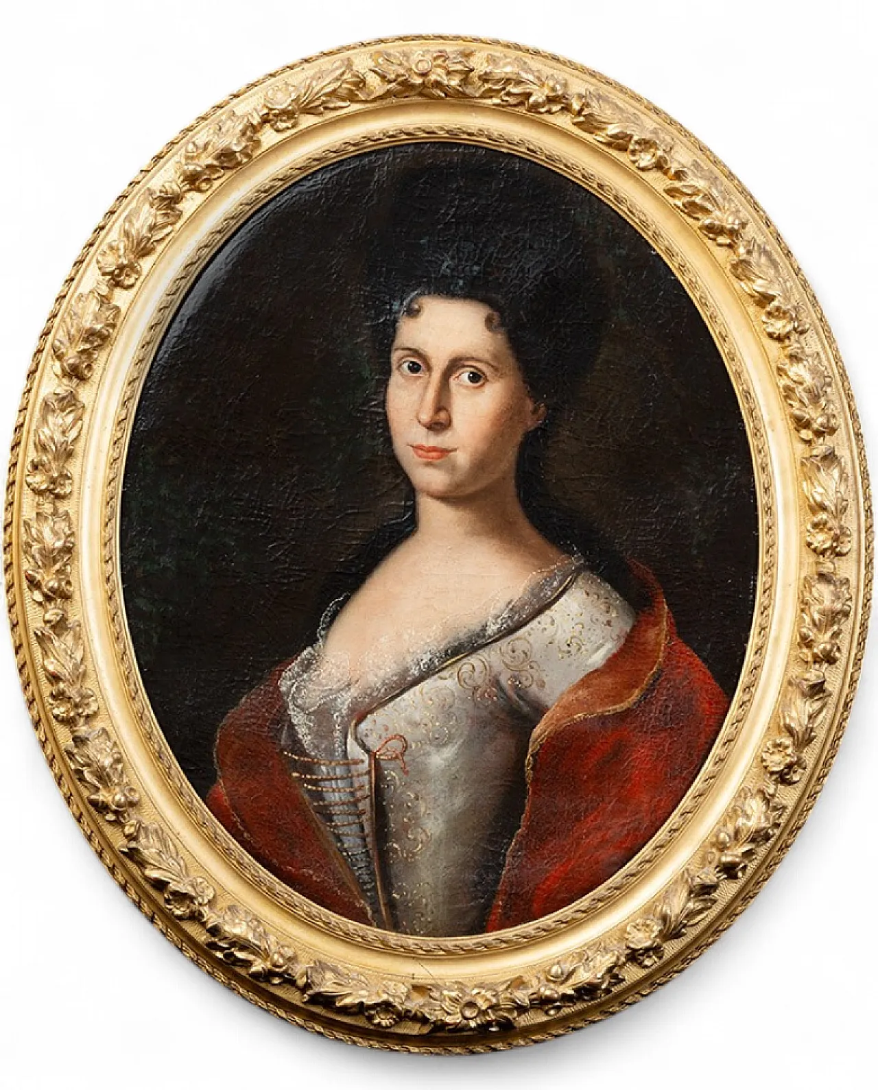 French noblewoman oil painting on canvas, 18th century 6
