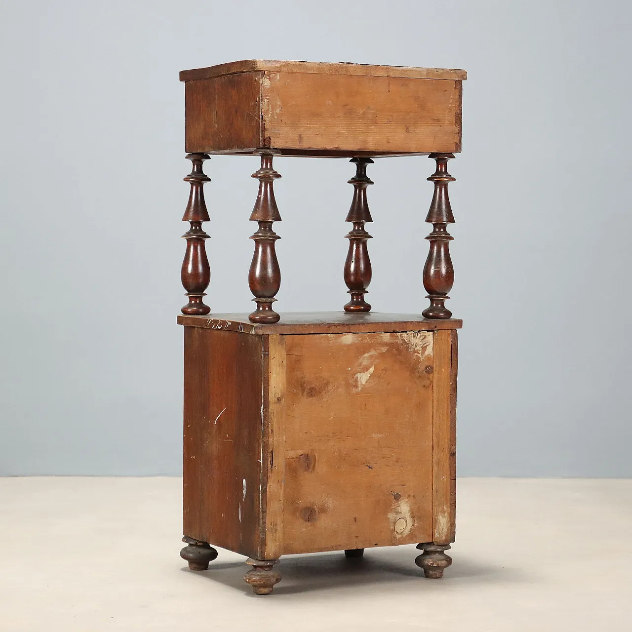 Louis Philippe walnut bedside table, 19th century 9