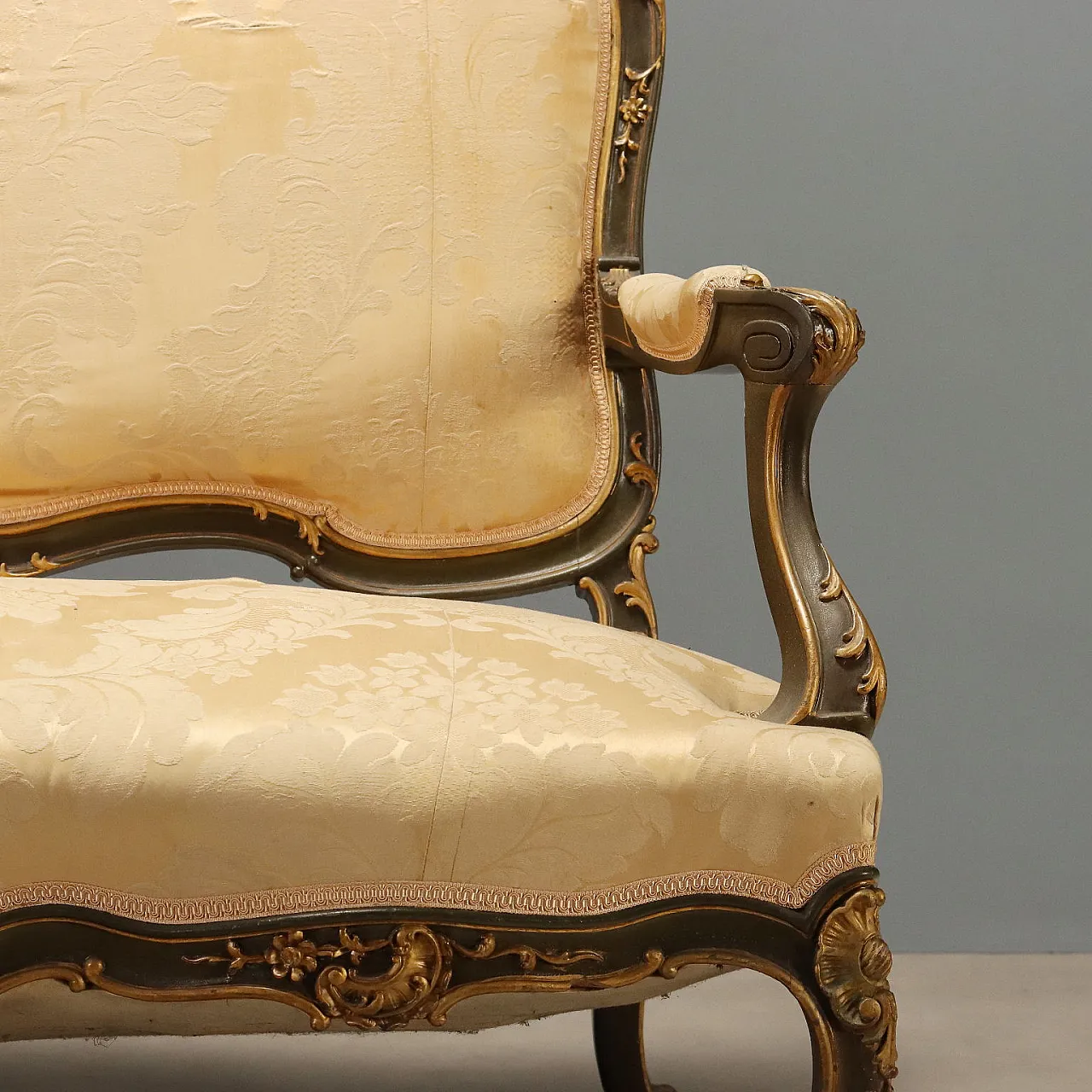 Baroque style sofa in carved wood, 19th century 6
