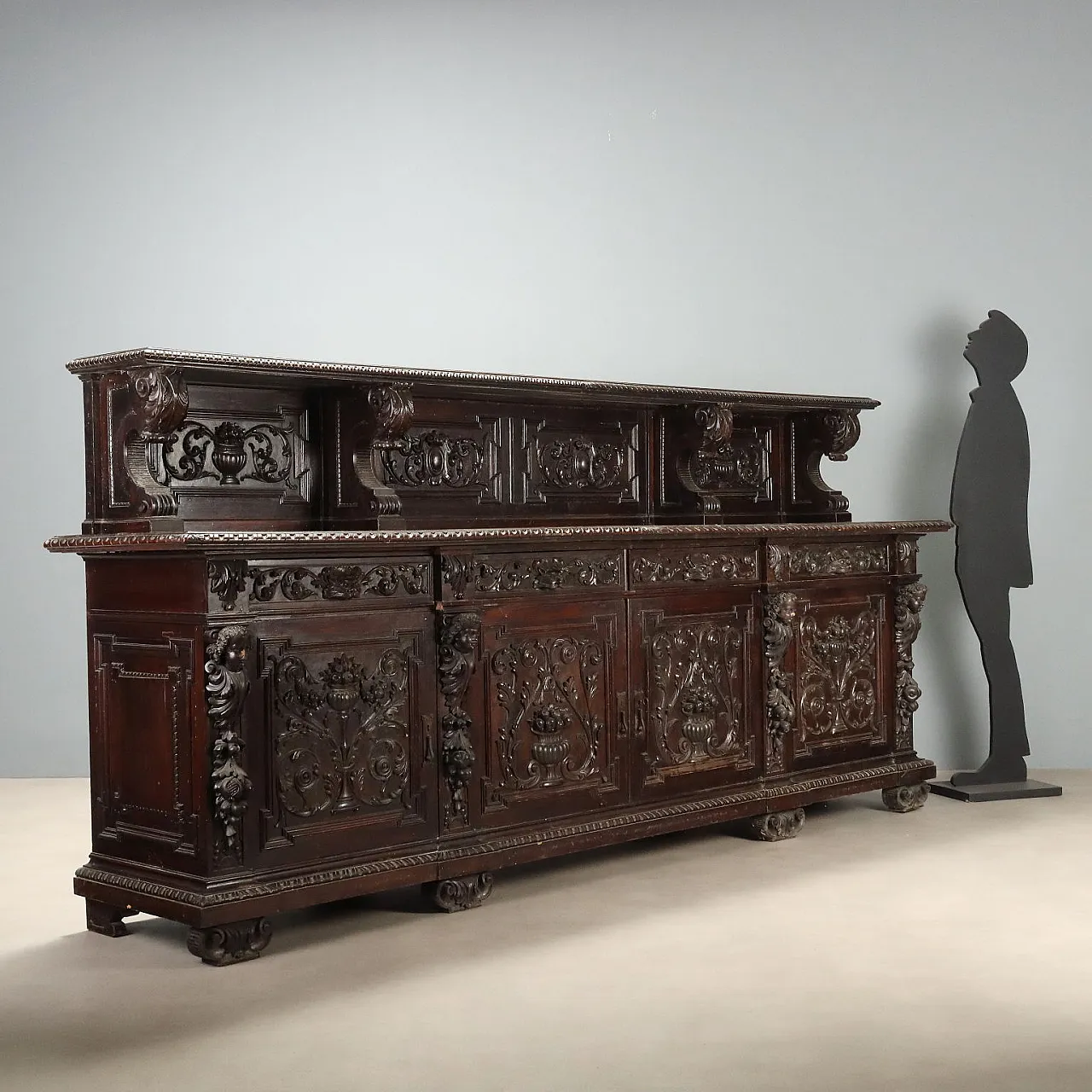 Credenza Neo Rinascimento in noce ebanizzata, '800 3