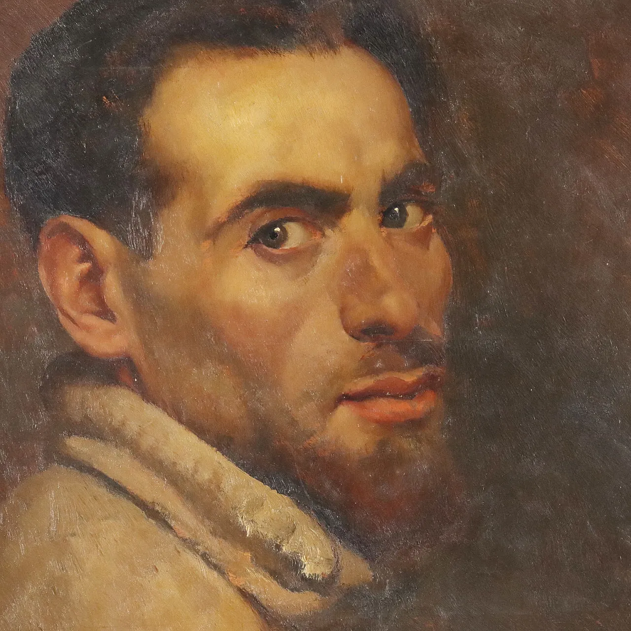 Painting by Giulio Vito Musitelli, self-portrait, 1920s 3