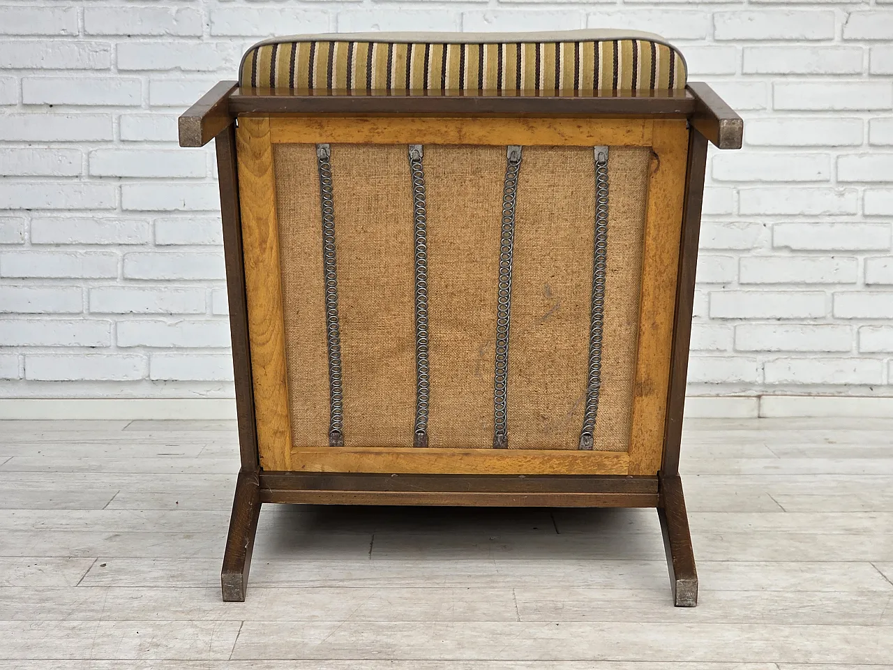 1960s, Danish armchair, furniture wool, beech wood. 18