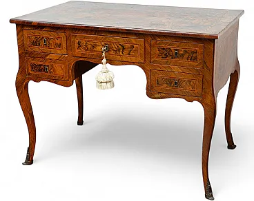 Neapolitan Louis XIV / Louis XVI  desk in wood root, 19th century