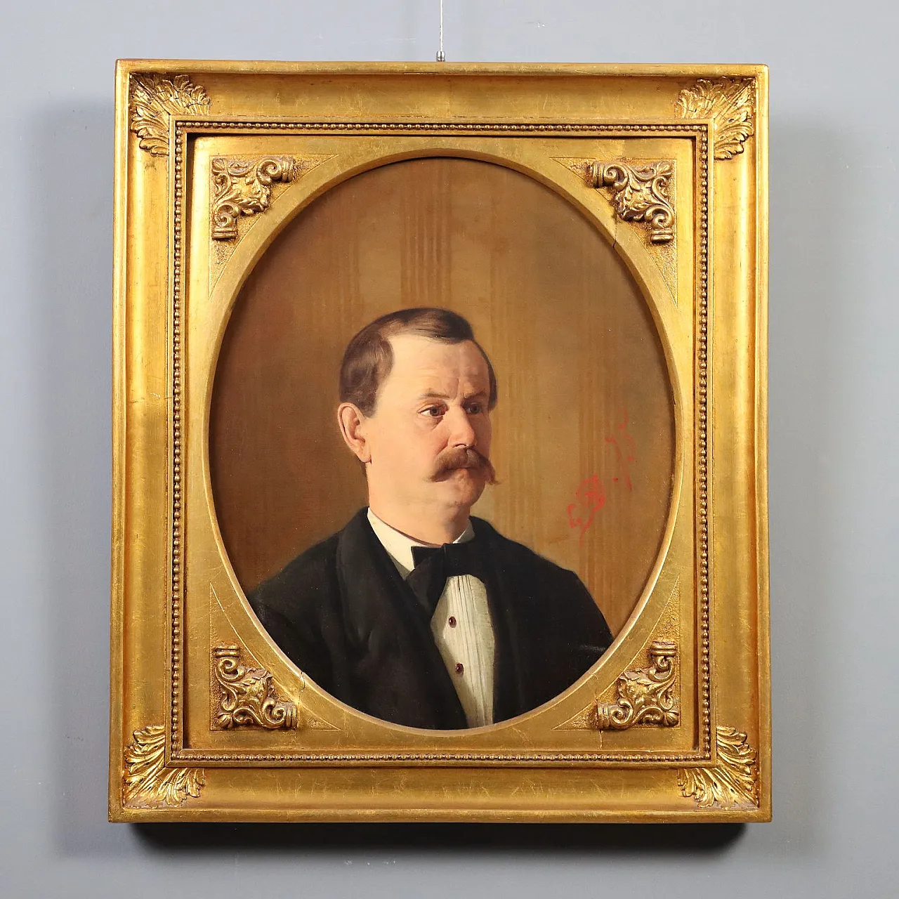 Male portrait, oil on canvas, late 19th century 1