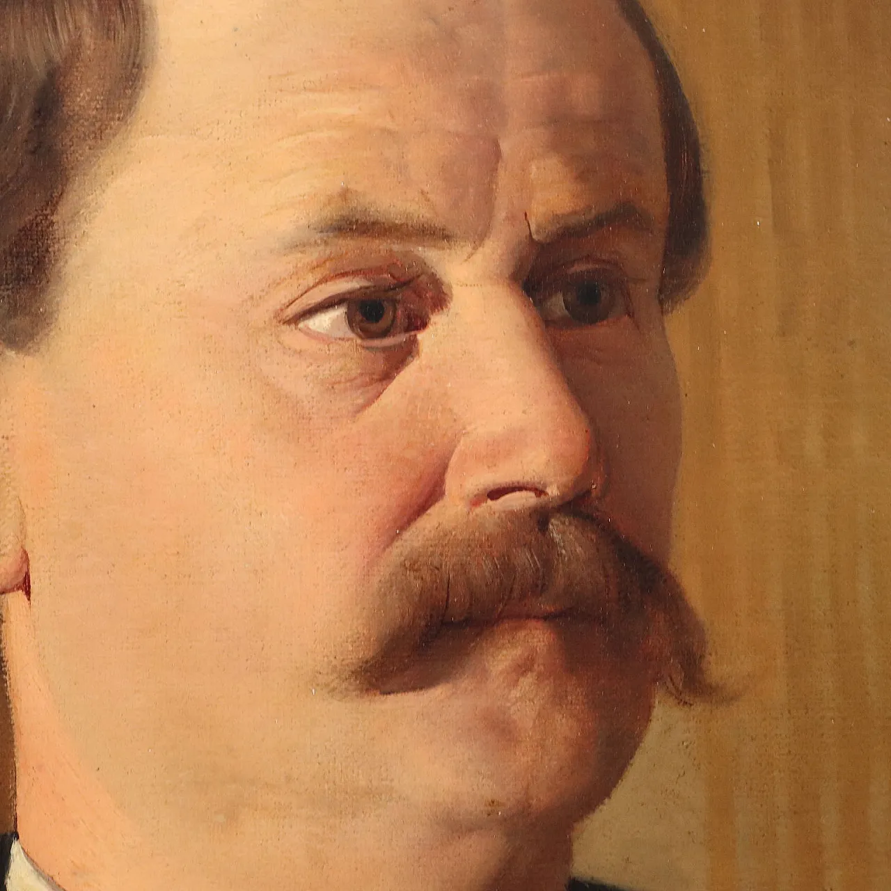 Male portrait, oil on canvas, late 19th century 4