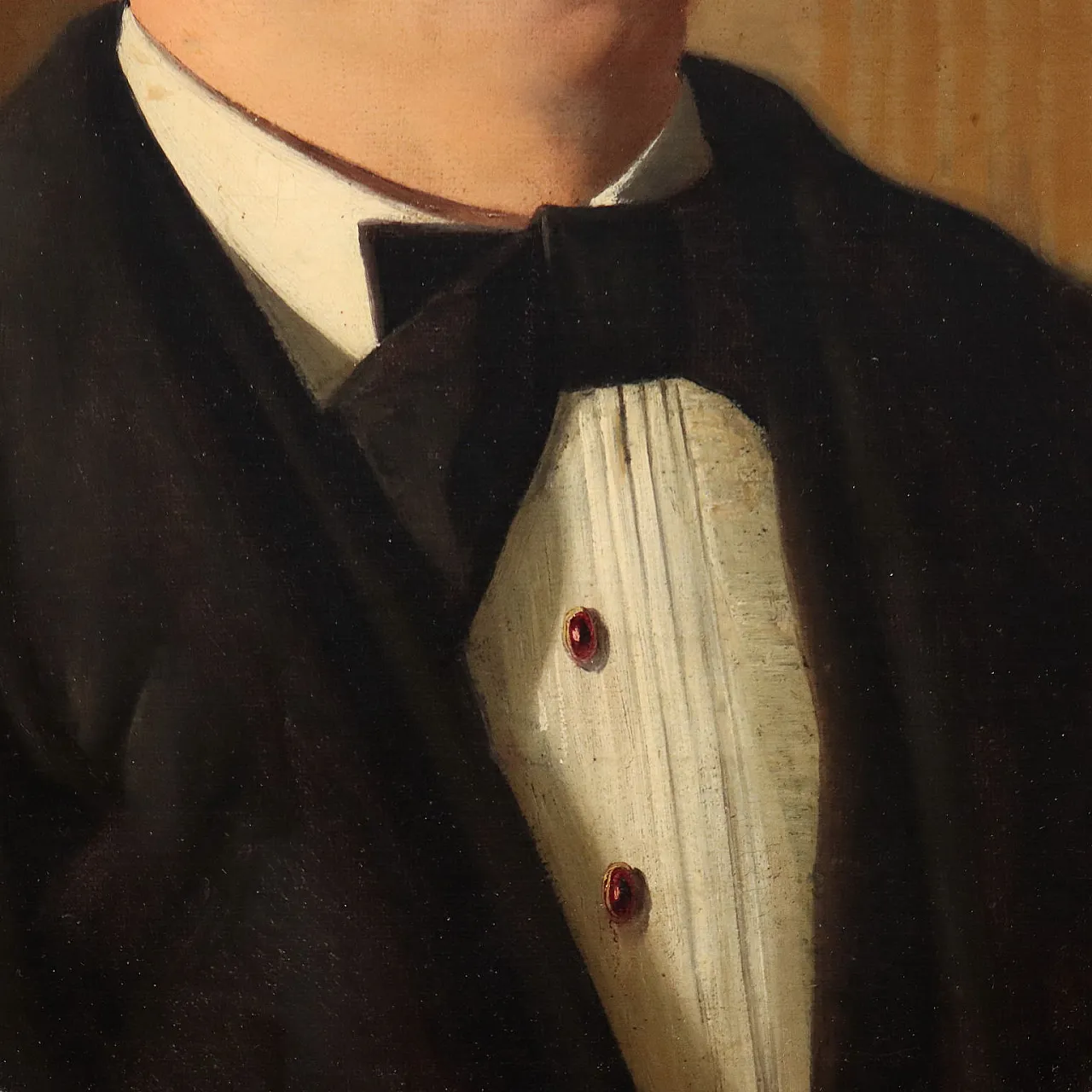 Male portrait, oil on canvas, late 19th century 5