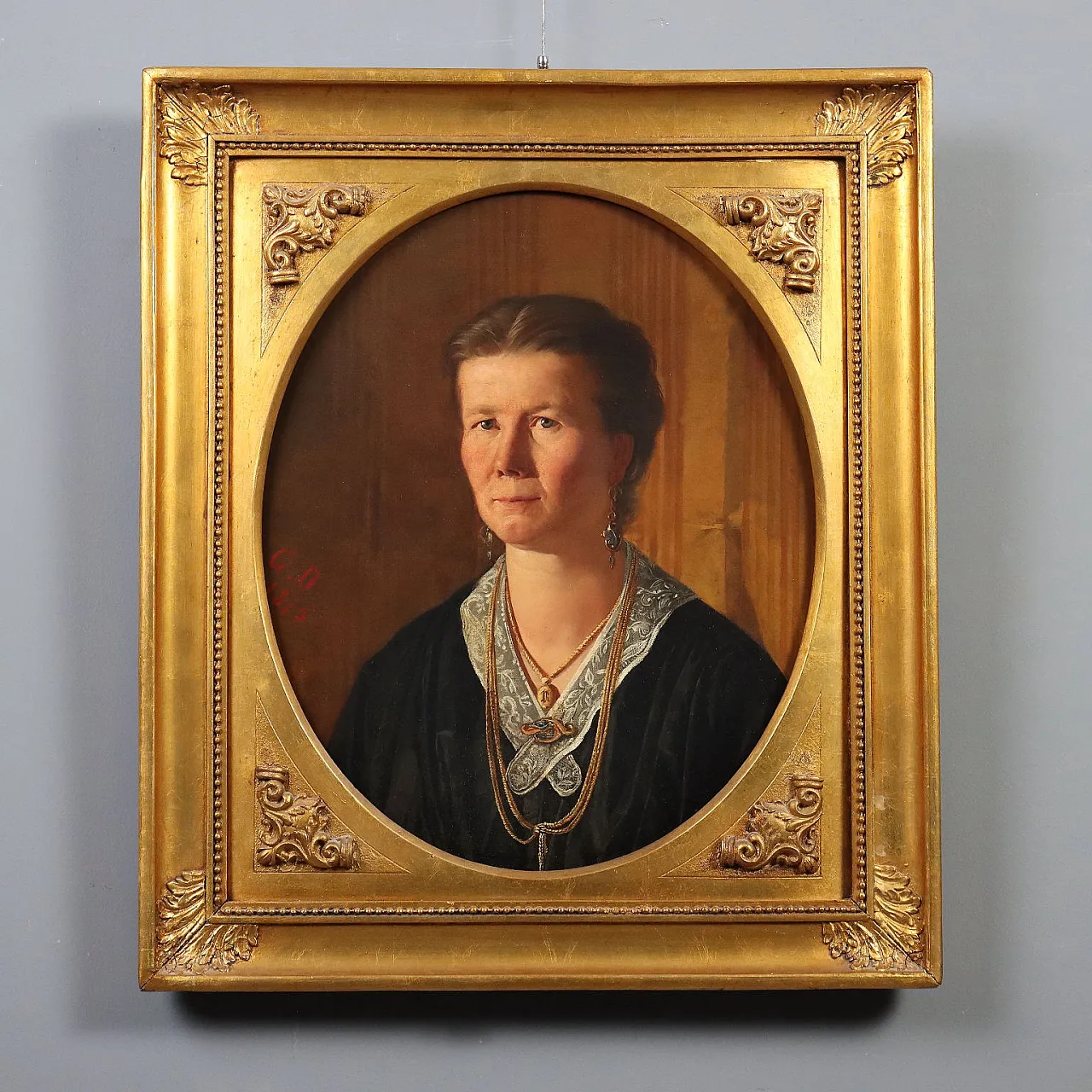 Female portrait, oil on canvas, late 19th century 1