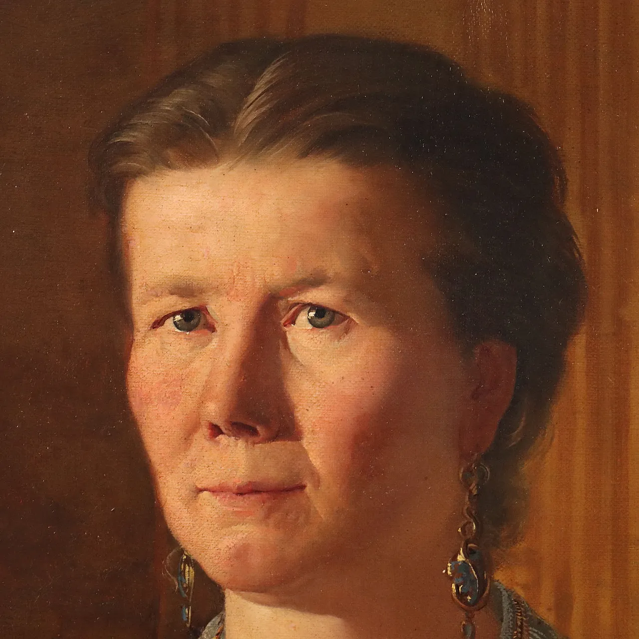 Female portrait, oil on canvas, late 19th century 4