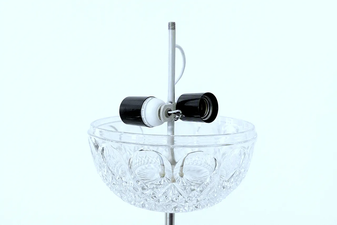 Table Lamp in crystal, marble and brass, 1960s 21