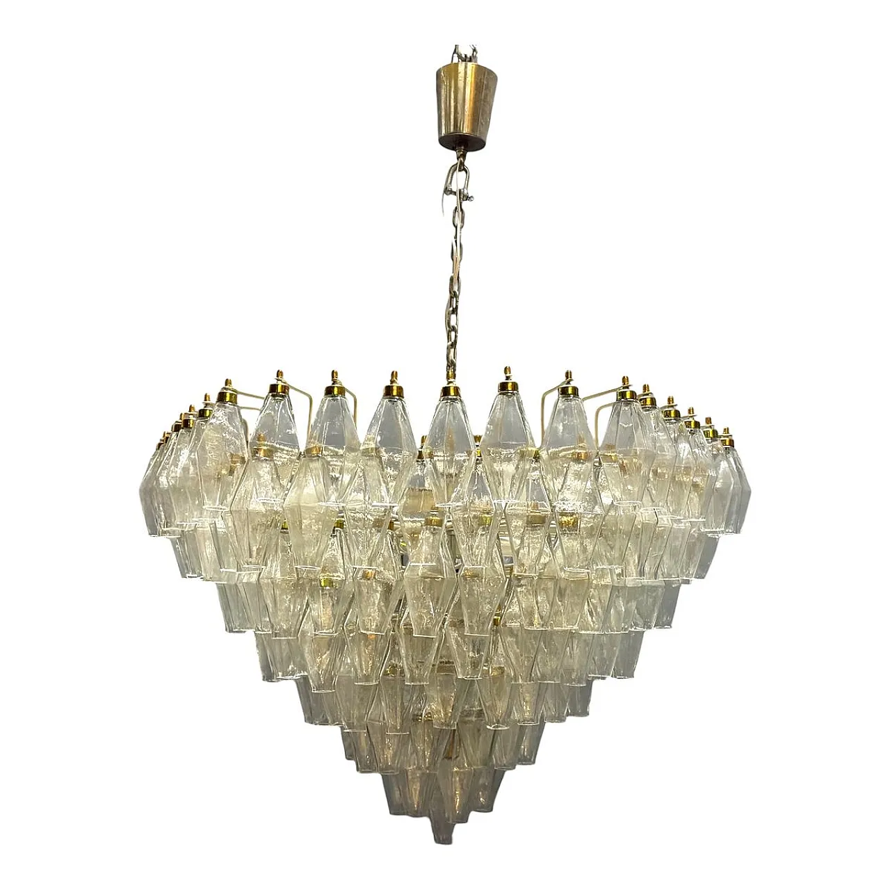 Lampadario Poliedri in vetro di Murano, Italia, anni '70 1