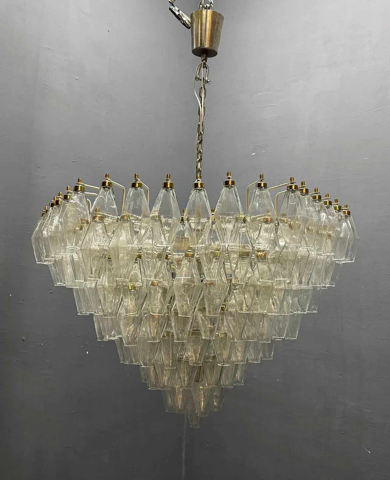 Lampadario Poliedri in vetro di Murano, Italia, anni '70 2