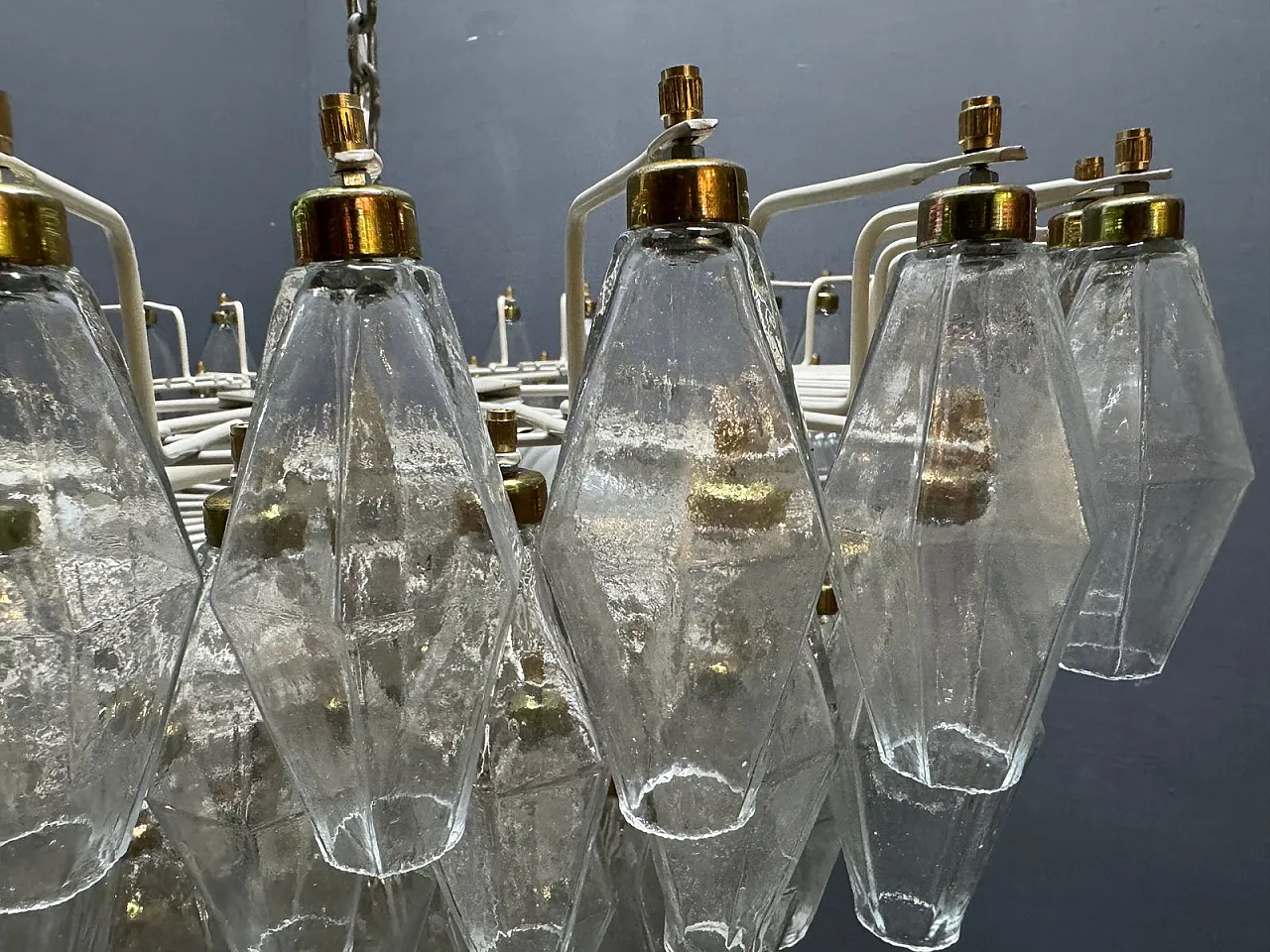Lampadario Poliedri in vetro di Murano, Italia, anni '70 6