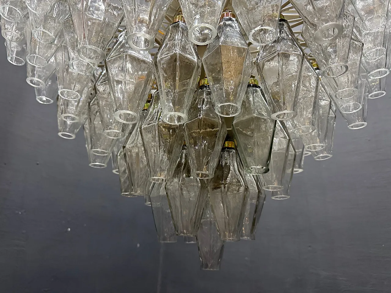 Lampadario Poliedri in vetro di Murano, Italia, anni '70 18
