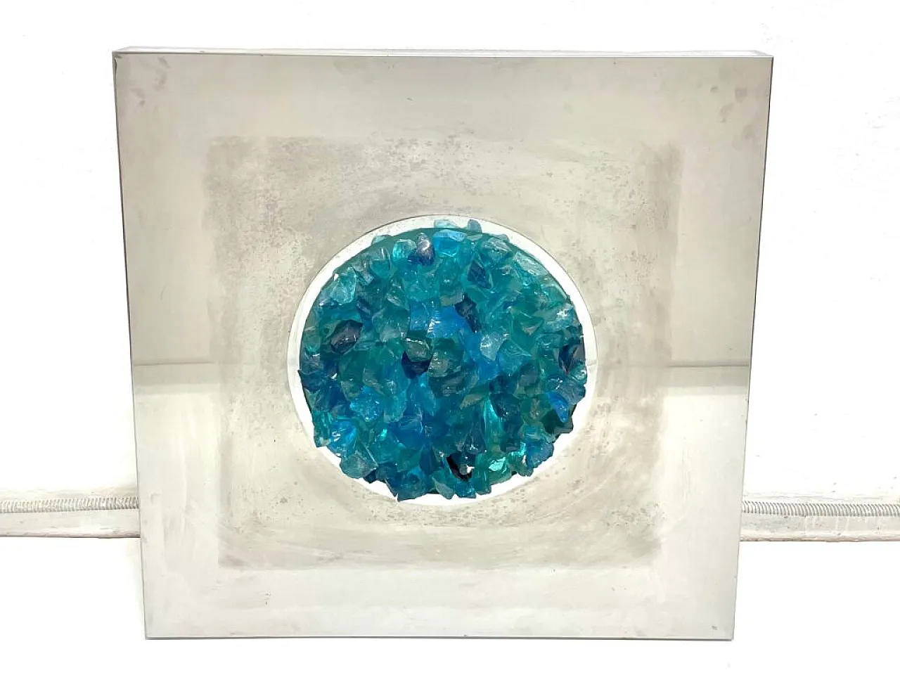 Ocean model luminous wall sculpture by Angelo Brotto for Esperia, 80s 1