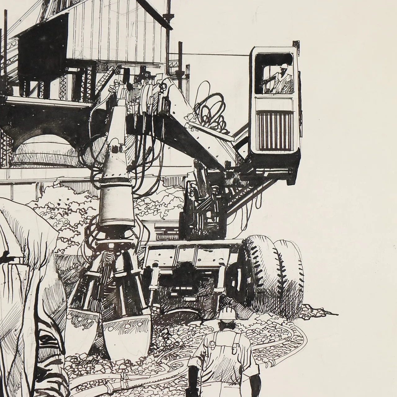 Sergio Toppi, mixed media on paper, 20th century 4