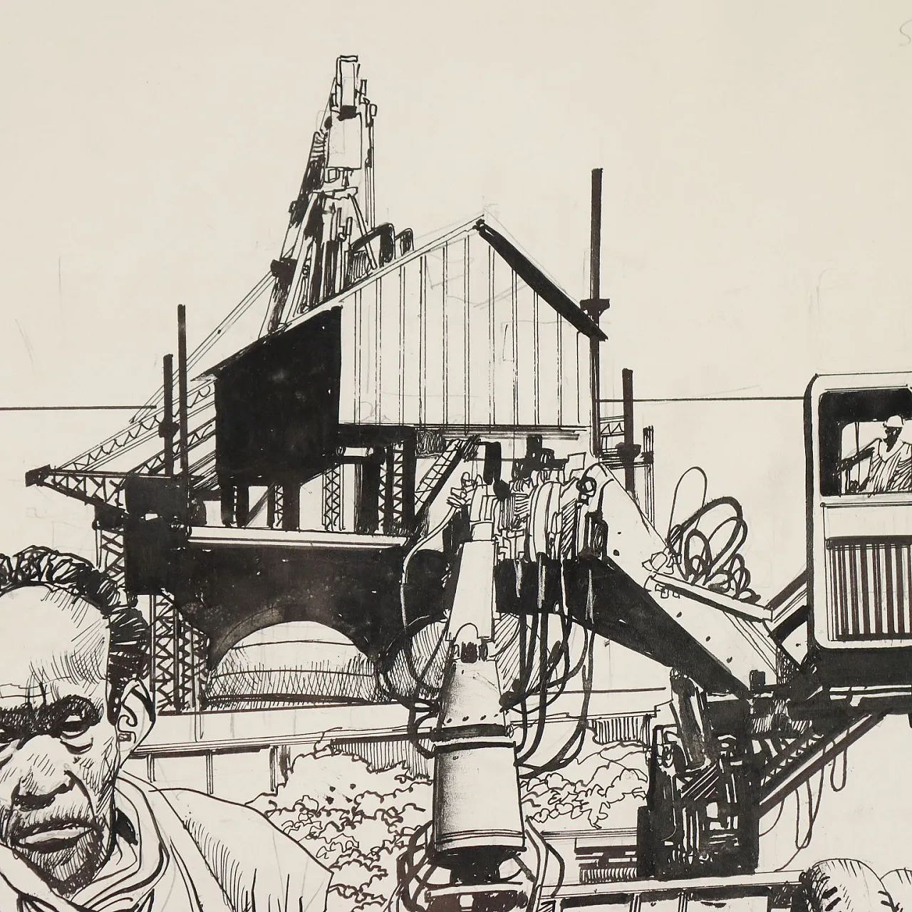 Sergio Toppi, mixed media on paper, 20th century 5