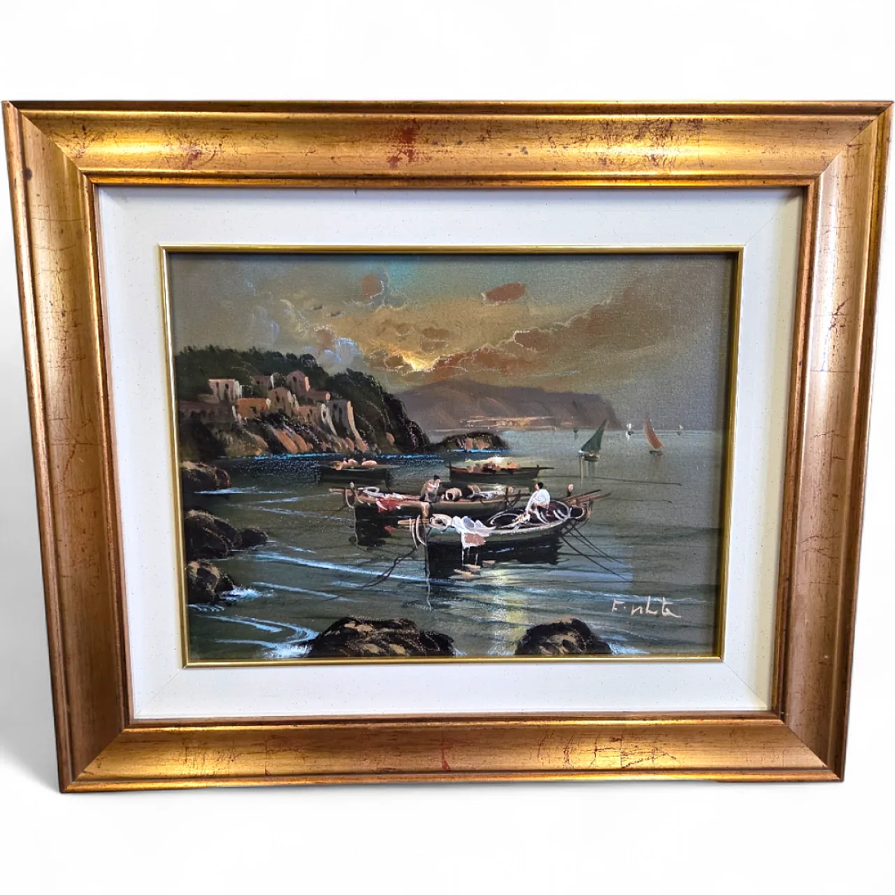 Seascape, oil painting on canvas, Mid 20th century 24