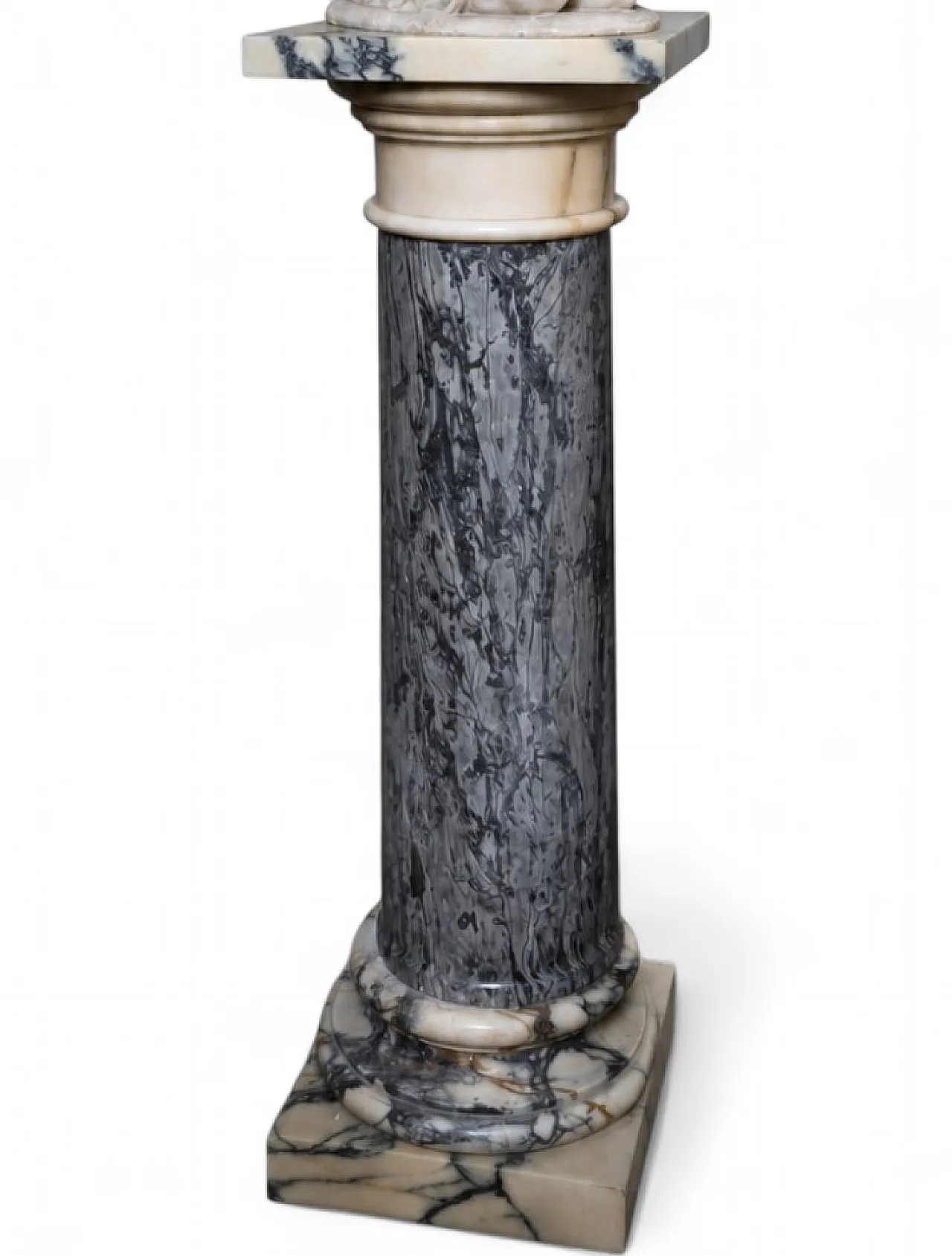 Empire column in Breccia Medicea and Bianco Calacatta, 19th century 5