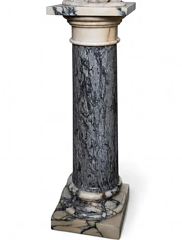 Empire column in Breccia Medicea and Bianco Calacatta, 19th century