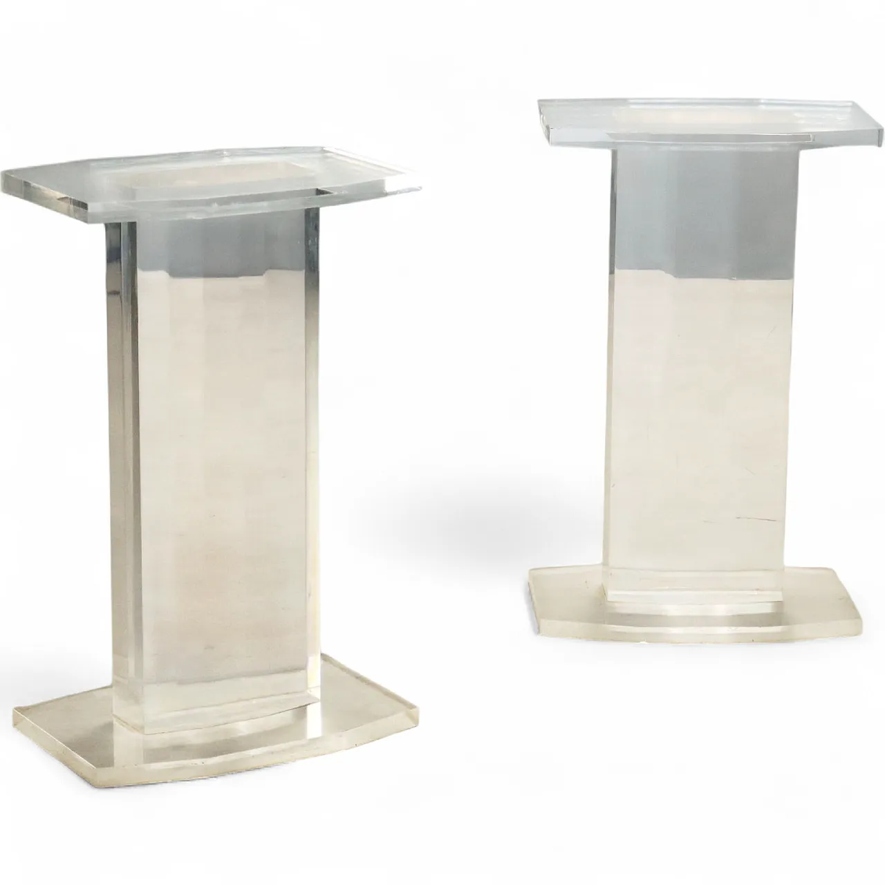 Pair of plexiglas columns, 1980s 11