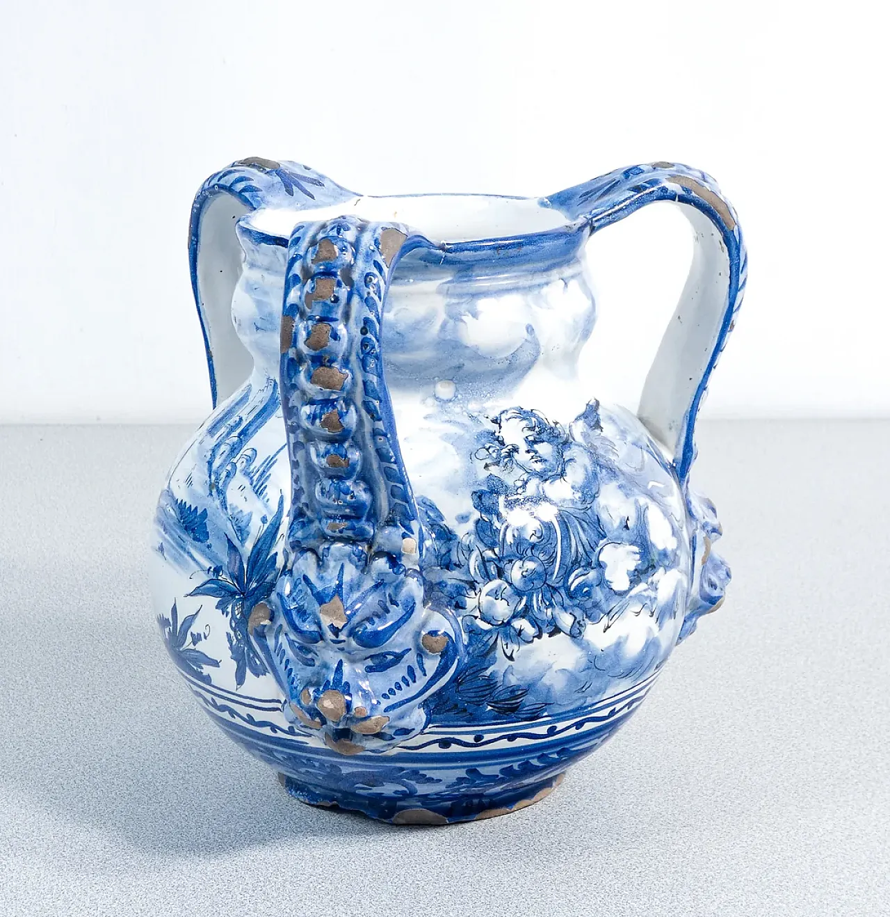 Vaso triansato in maiolica di Alba Docilia, primo '900 6