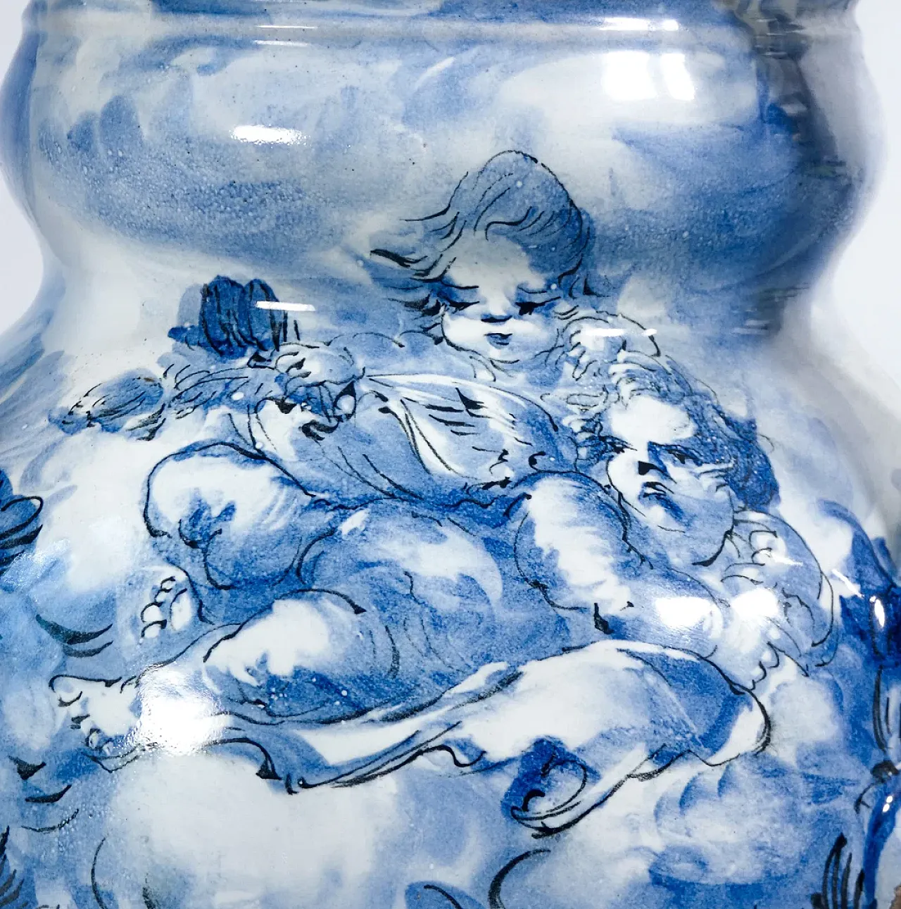 Vaso triansato in maiolica di Alba Docilia, primo '900 9