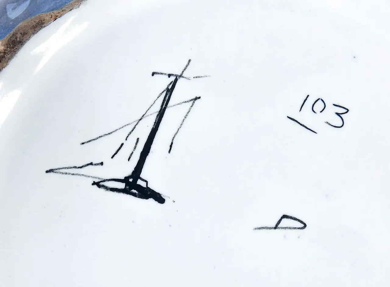 Vaso triansato in maiolica di Alba Docilia, primo '900 12
