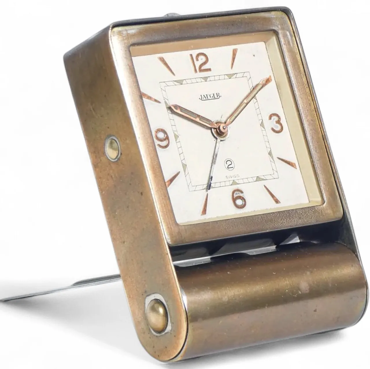 JAEGER travel alarm clock, early 20th century 13