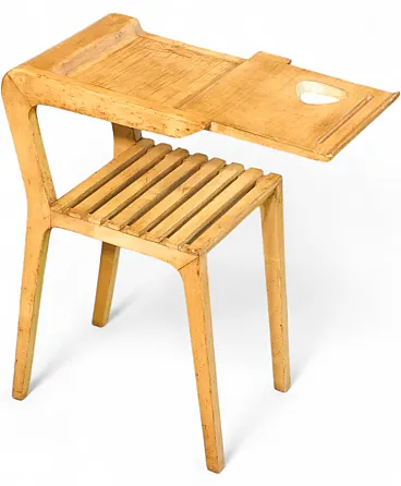 Tavolino da appoggio in legno, anni '50