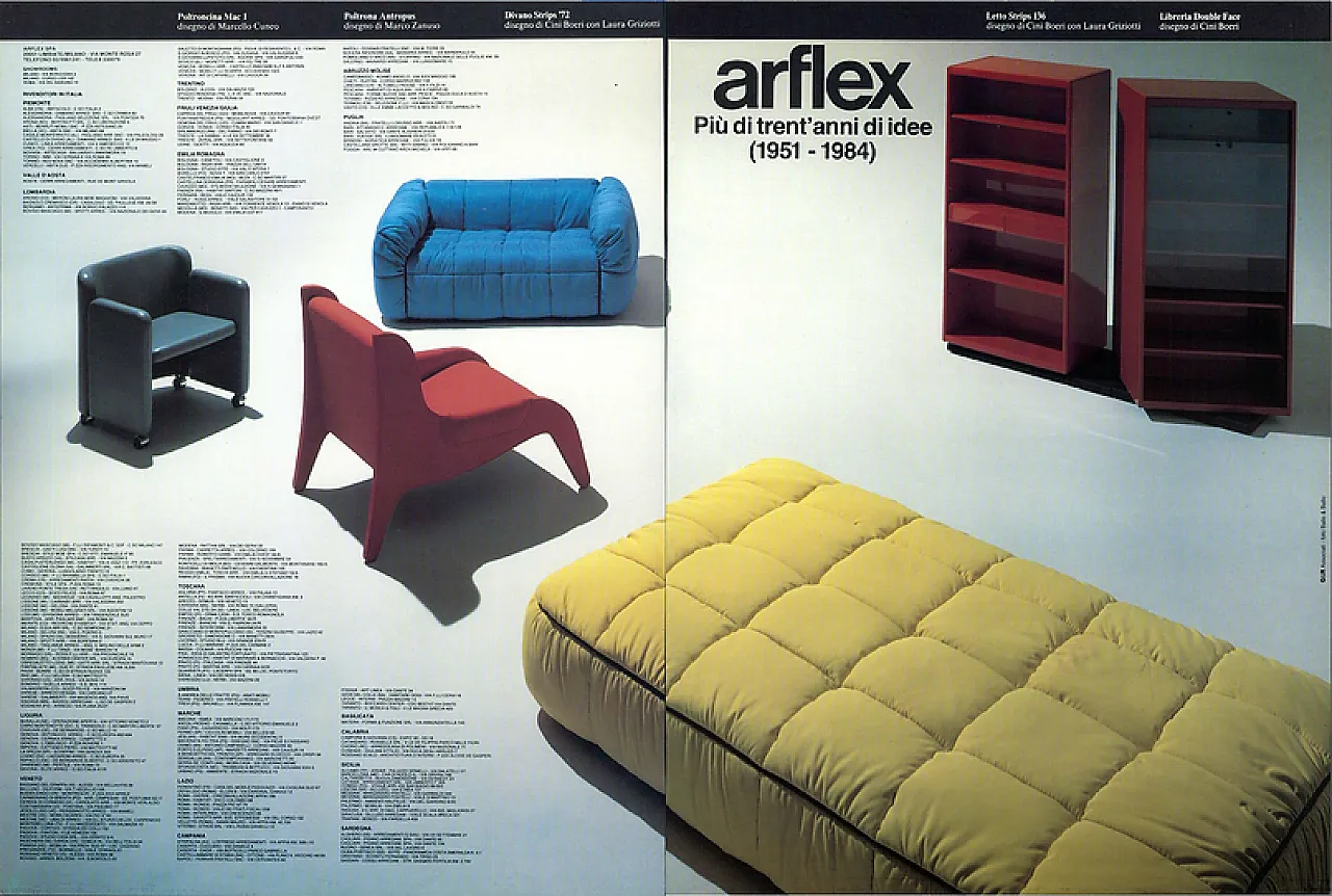 Cini Boeri double-face bookcase in red lacquer by Arflex, 1980s 2