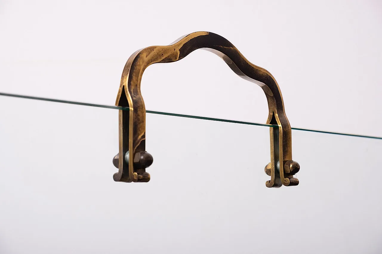 Glass and brass spark guards, 1950s 3