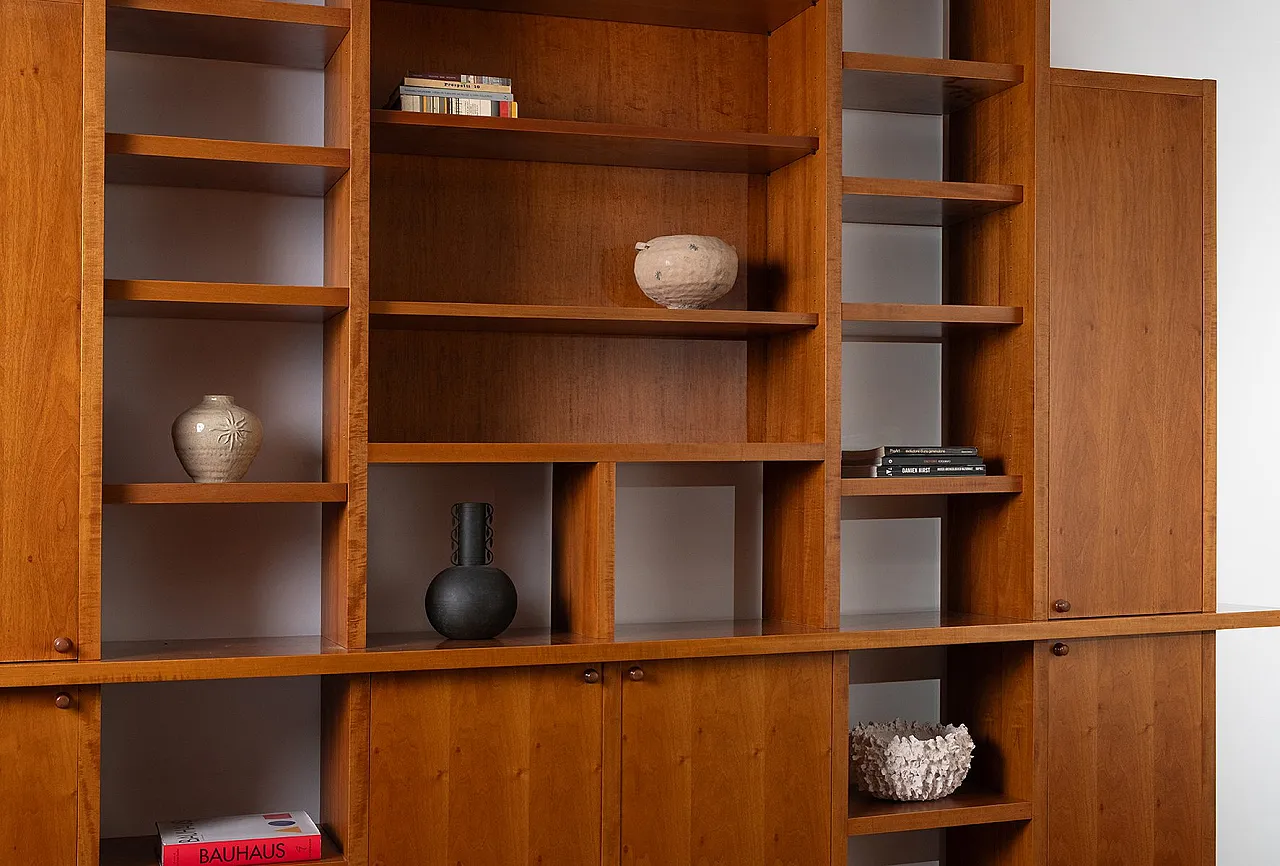 Modern walnut bookcase, 1960s 9