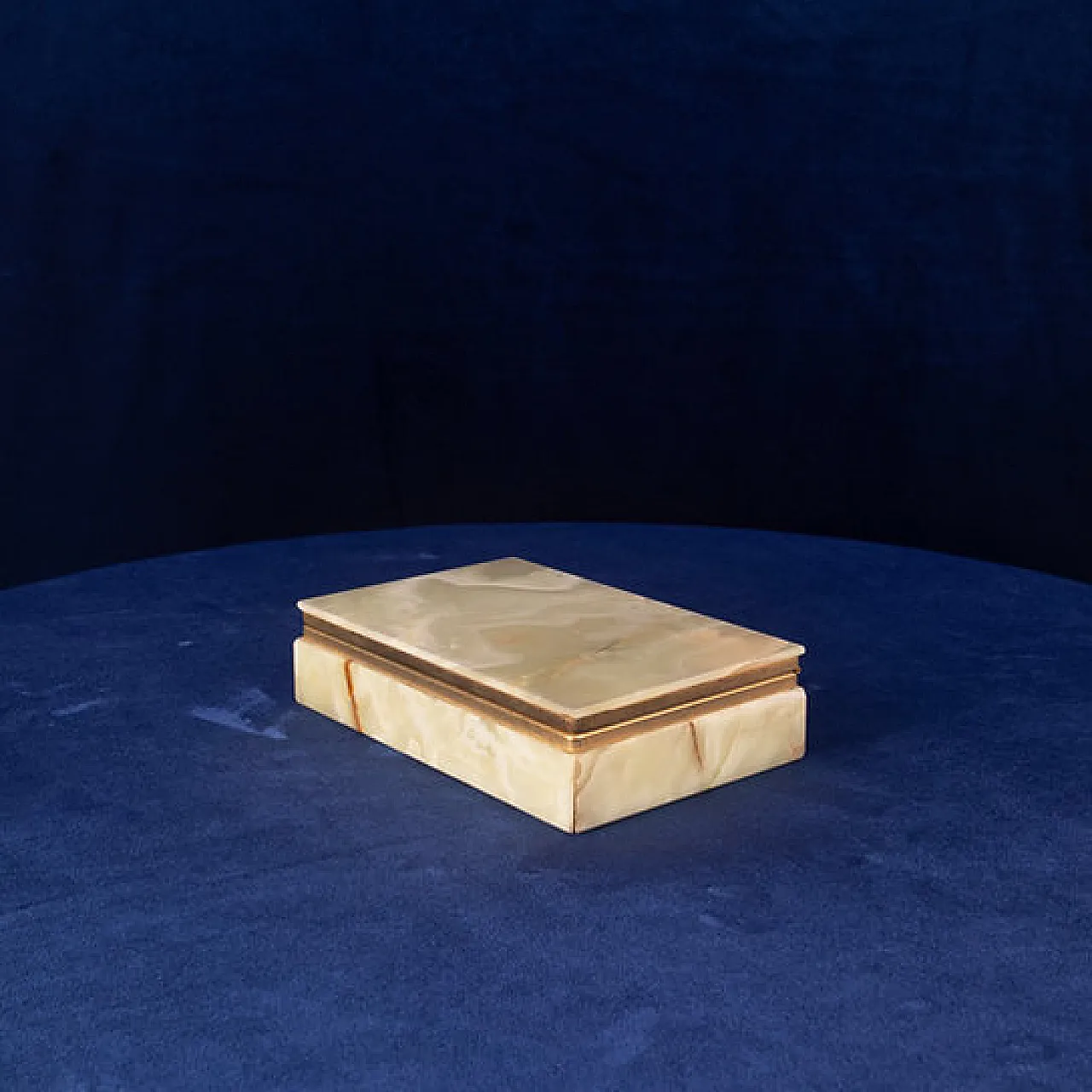 Onyx and brass jewellery box, 1970s 1