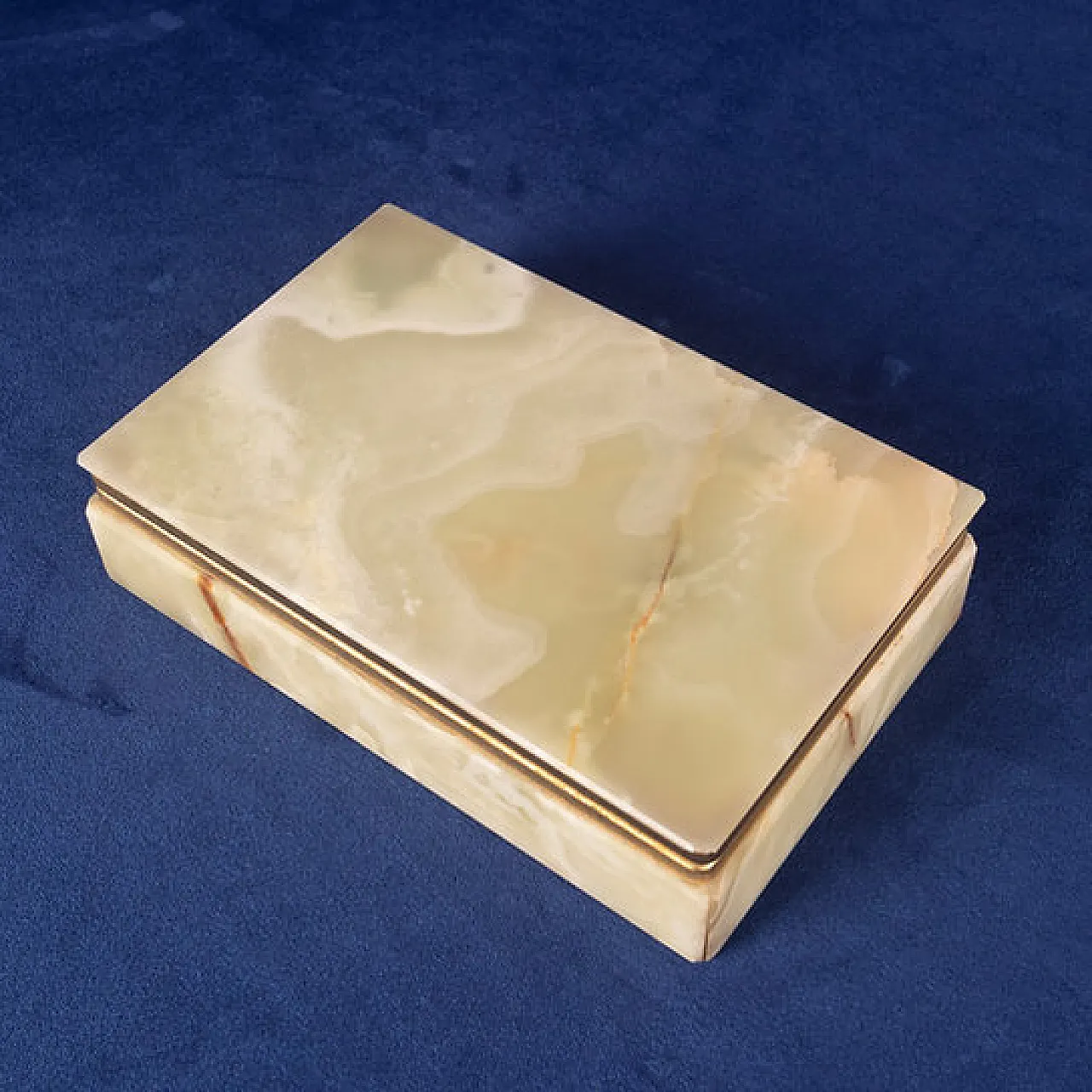 Onyx and brass jewellery box, 1970s 4
