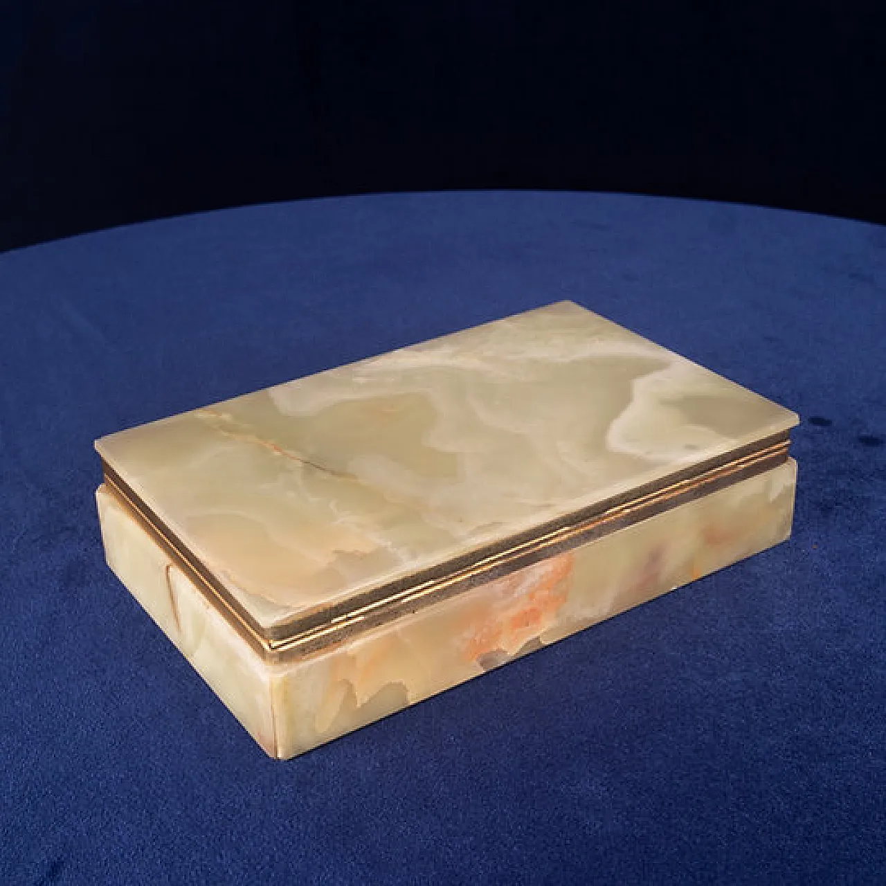 Onyx and brass jewellery box, 1970s 5