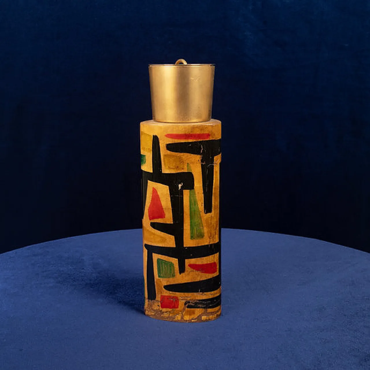 Aldo Tura mod. 796D parchment thermos, 1940s 1