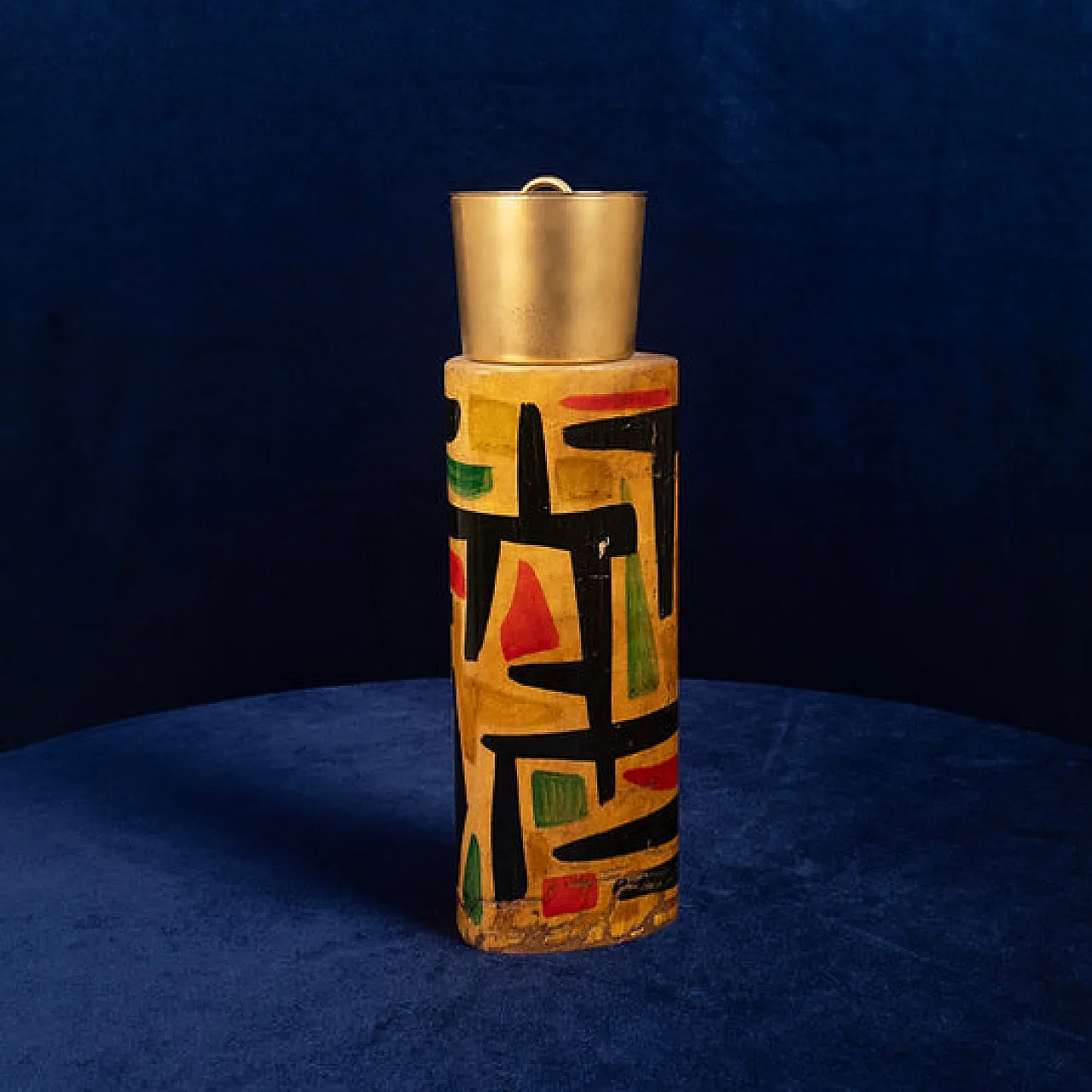 Aldo Tura mod. 796D parchment thermos, 1940s 5
