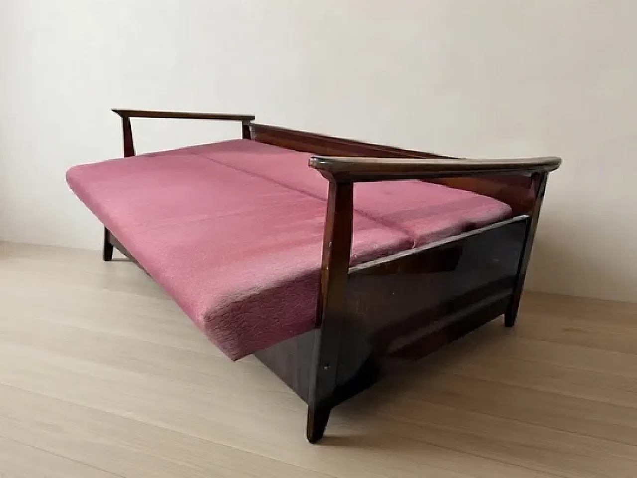 Burgundy sofa by Edmund Homa, 1960s 6