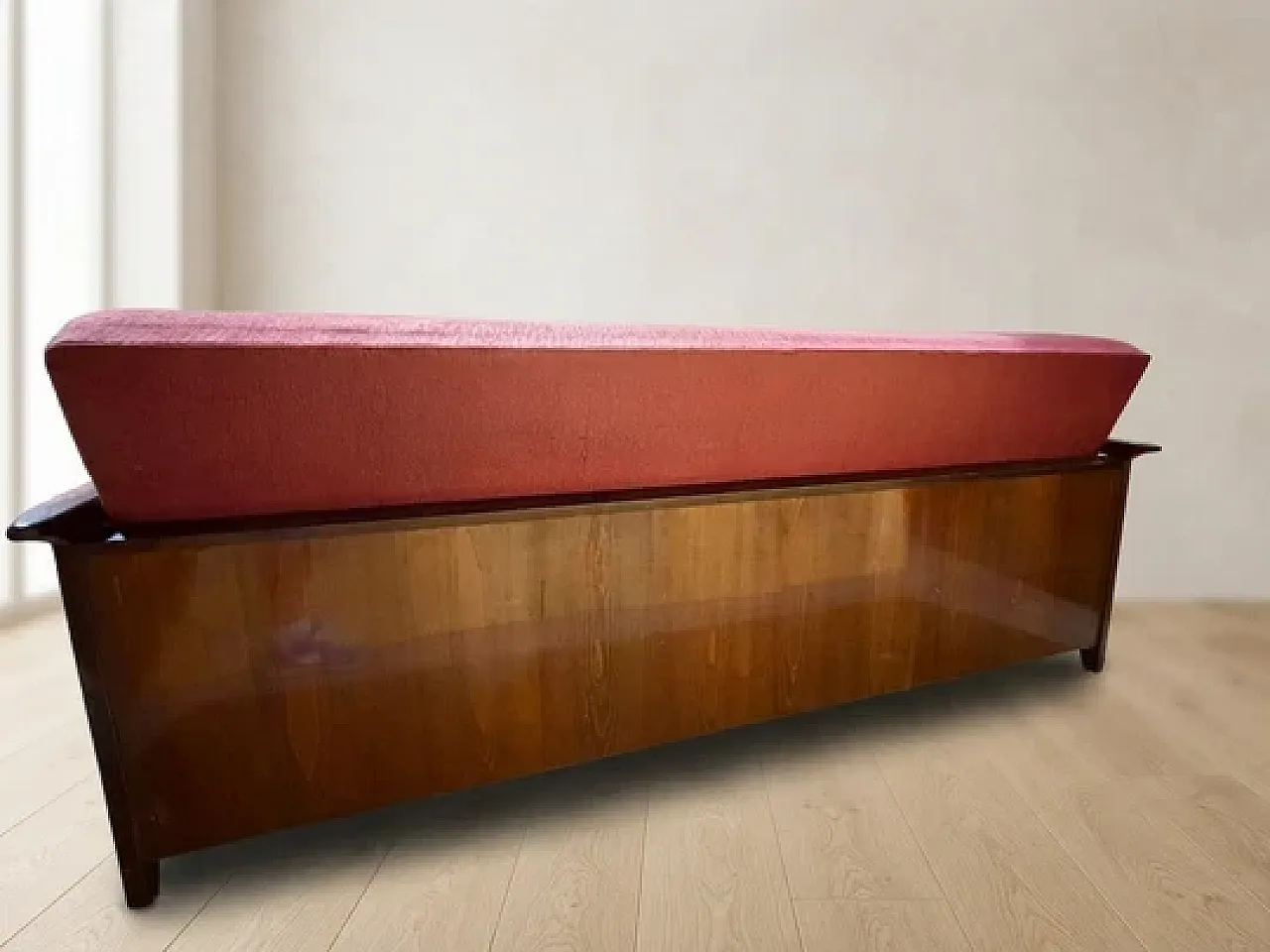 Burgundy sofa by Edmund Homa, 1960s 8