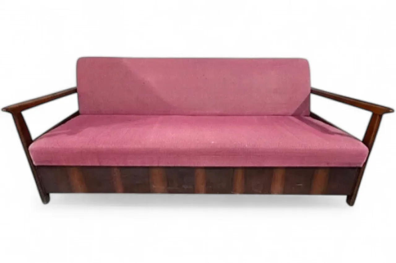 Burgundy sofa by Edmund Homa, 1960s 12