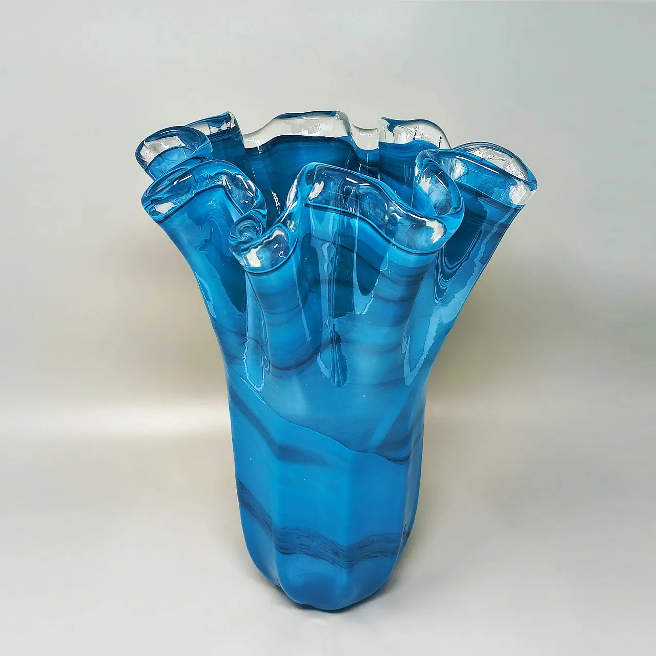 Fazzoletto Murano glass vase by Dogi, 1970s 2